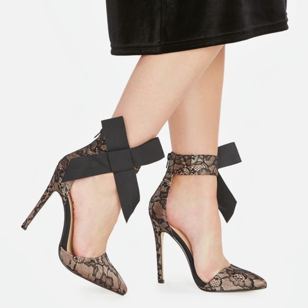 JustFab Giada Black Lace Size 9 NIB